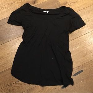 Small make and model plane black shirt